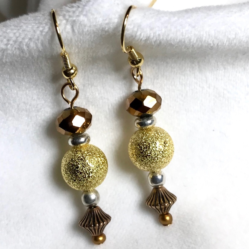 Handmade Earrings with Vintage and Modern Elements (E126-2H) New Without Tags